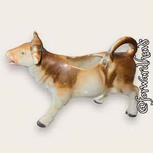 Vintage Brown Collectible Steer Cow Creamer